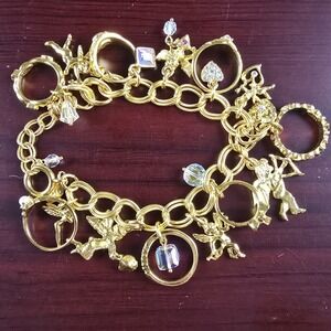 Vintage Kirks Folly Secret of the Seven Angels Charm Bracelet Boxed